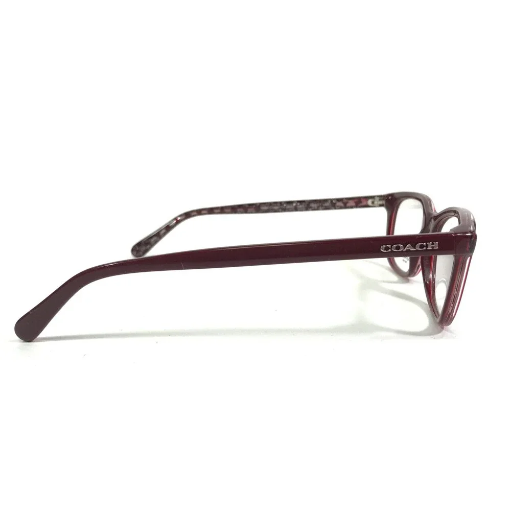 Coach Eyeglasses Frames HC6150 5584 Burgundy Glitter Sig C Red Square 53-17-140